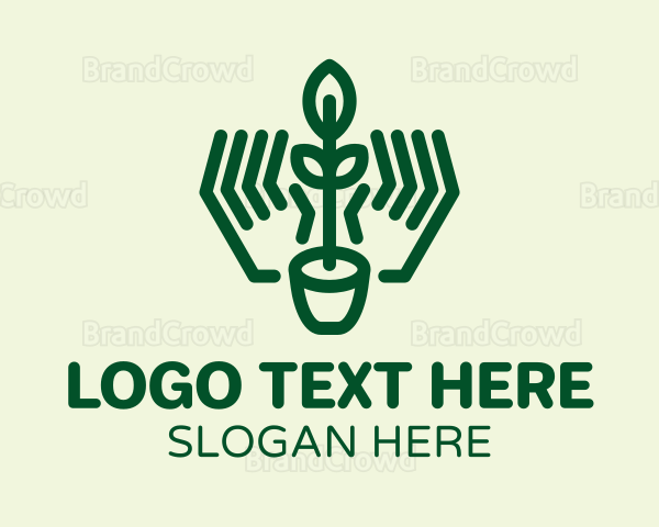 Seedling Plant Pot Logo