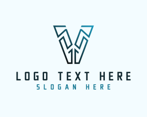 Futuristic Cyber App Logo