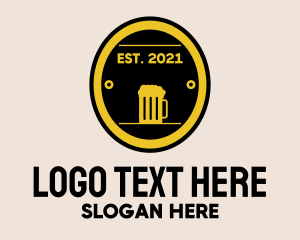 Tavern - Beer Oval Badge logo design