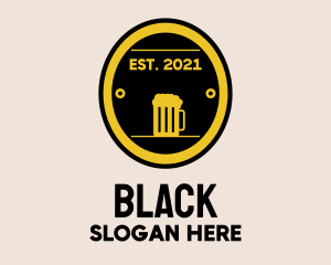 Beer Oval Badge logo design