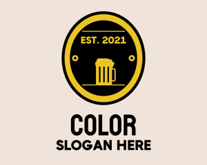 Tavern - Beer Oval Badge logo design
