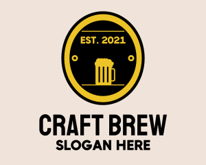 Microbrewery - Beer Oval Badge logo design