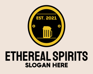 Spirits - Beer Oval Badge logo design