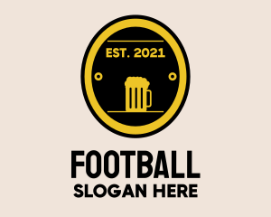 Nightclub - Beer Oval Badge logo design