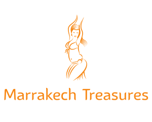 Morocco - Orange Belly Dancer logo design