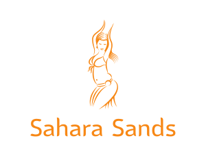 Sahara - Orange Belly Dancer logo design