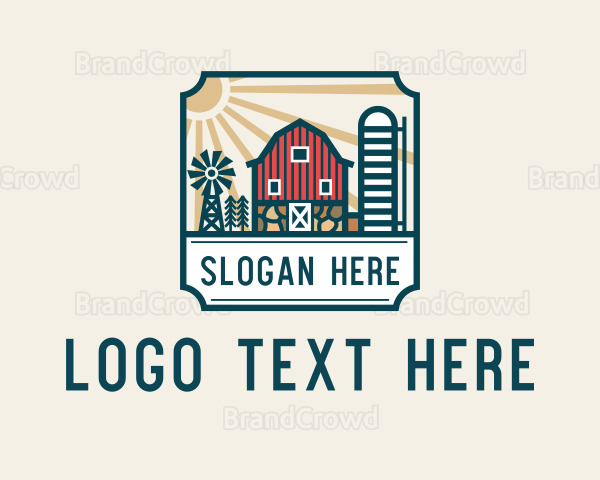 Grain Silo Farm Logo