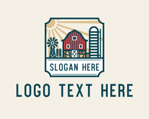 Farmer - Grain Silo Farm logo design