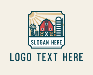 Grain Silo Farm  Logo