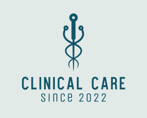 Medical Acupuncture Needle logo design