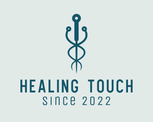 Medical Acupuncture Needle logo design