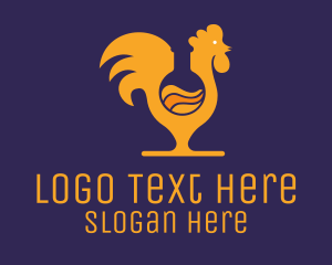 Poultry - Lab Flask Rooster logo design