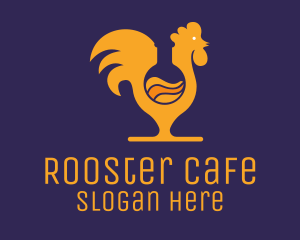 Lab Flask Rooster logo design