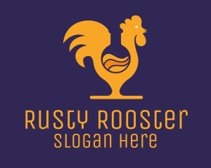 Lab Flask Rooster logo design