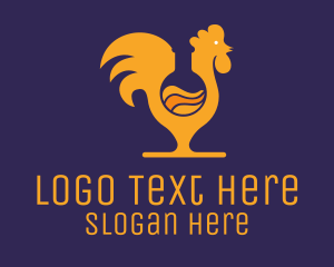 Bird - Lab Flask Rooster logo design