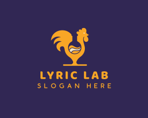 Lab Flask Rooster logo design