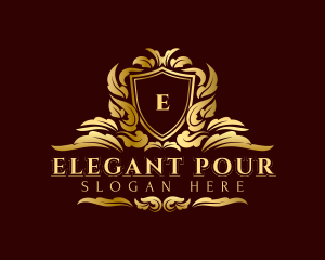 Luxury Deluxe Shield logo design