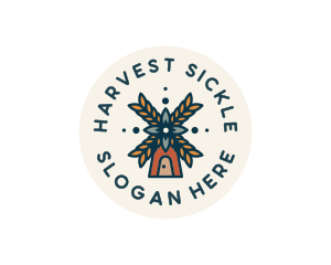 Wheat Farm Windmill logo design