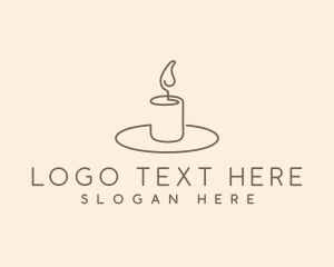 Religious - Candle Light Flame logo design