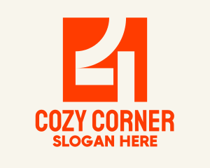 Place - Orange Number 4 logo design