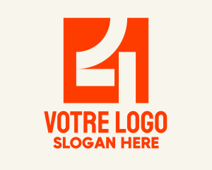 Orange - Orange Number 4 logo design