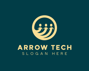 People Arrow Management logo design