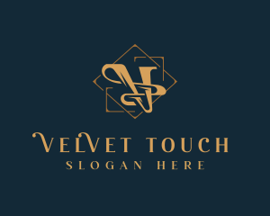 Luxury Boutique Letter V logo design