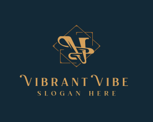 Luxury Boutique Letter V logo design