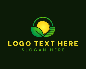 Ecofriendly - Solar Power Plant logo design