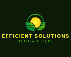 Solar Power Plant logo design