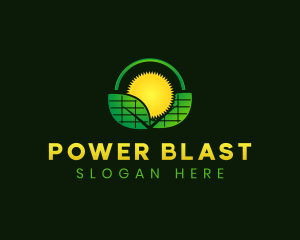 Solar Power Plant logo design