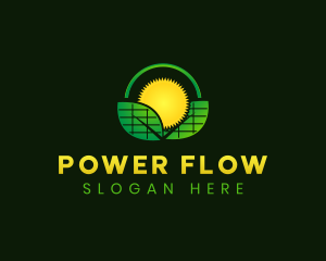 Solar Power Plant logo design