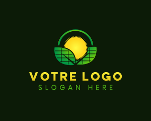 Leaf - Solar Power Plant logo design