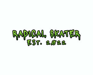 Skater - Skater Dripping Graffiti logo design