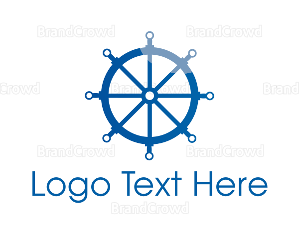 Blue Steering Wheel Logo