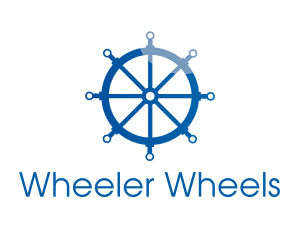 Blue Steering Wheel logo design