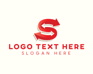 Consultancy - Delivery Arrow Logistics Letter S logo design
