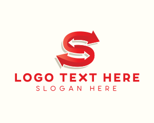 Enterprise - Delivery Arrow Logistics Letter S logo design