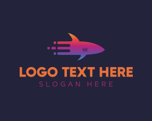 Startup - Fast Shark Gradient logo design