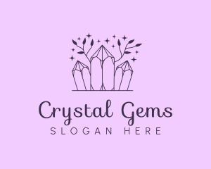 Upmarket Crystal Jewelry Floral logo design