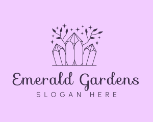 Emerald - Upmarket Crystal Jewelry Floral logo design