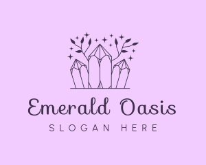 Emerald - Upmarket Crystal Jewelry Floral logo design