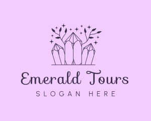 Upmarket Crystal Jewelry Floral logo design