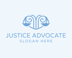 Plaintiff - Heart Justice Scale logo design