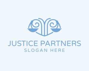 Prosecution - Heart Justice Scale logo design