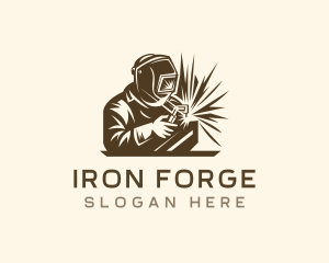 Fabrication Metal Welder logo design