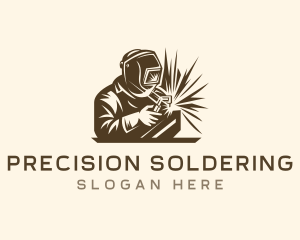 Soldering - Fabrication Metal Welder logo design