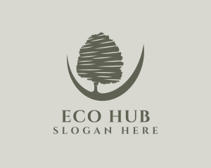 Eco Nature Tree logo design