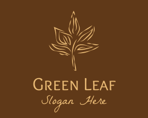 Dry Fall Leaf  logo design