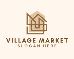 Village - Brown House Village logo design